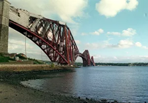 Cantilever Bridge Prints: The view from the Channel Restaurant in North Queensferry of the Forth Bridge September