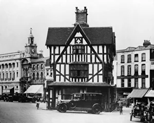 A view of High Town, Hereford, showing the Old House which was built in 1621