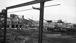 01435 Prints: View of Hollis Brothers factory in Hull which was bombed during the blitz of the city in