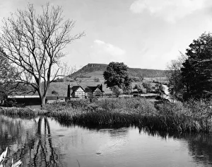View across the Macclesfield Canal towards the district known as Cloudside near Bosley