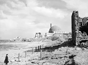 Buildings Prints: View of the new Dounreay Atomic Reactor near Thurso in Scotland Circa 1955