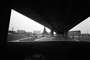01403 Collection: View of the new Mancunian Way motorway. 12th June 1967