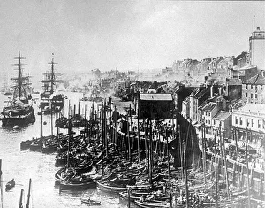 A view of North Shields Fish Quay, a town located close to the mouth of England