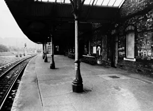 Tracks Prints: A view of the platform at Tyne Dock Railway Station on 3rd October 1972