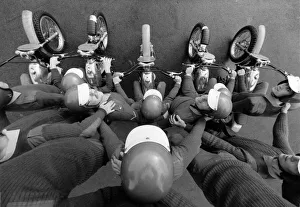 00364 Prints: The view from the top of the pyramid of the Royal Artillery Motor Cycle Display Team