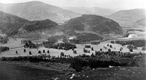 Dramatic Prints: View showing the River Dee winding its way through the Aberdeenshire countryside near