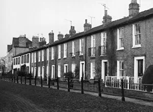 01503 Collection: View of the terraced housing in Brunswick Walk, Cambridge. 22nd January 1990