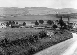 View of the village of Llangendeirne in the River Gwendraeth river valley