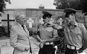 Views of the Berlin Wall, Germany. Pictured are Royal Military Police. 7th August 1986