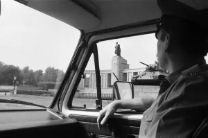 Views of the Berlin Wall, Germany. Pictured are Royal Military Police. 7th August 1986