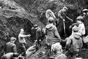 Villagers at Lochgelly, hard at work digging for top quality coal from an old seam