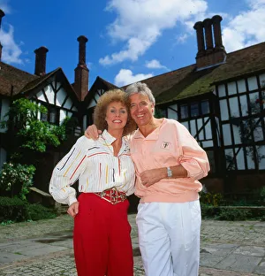 Ct Scan Prints: Vince Hill singer July 1988 With wife Anne outside their Tudor style home