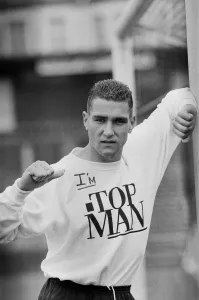 Vinnie Jones pictured during a photocall for Wimbledon Football club
