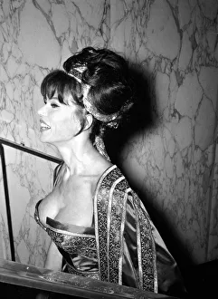 Elegance Prints: The VIPs Film Premiere September 1963 Side portrait of a smiling Laya Raki