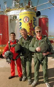 Virgin Global Challenger crew Alex Ritchie Richard Branson