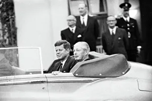 1961 Prints: Visit of the American president John F Kennedy and his wife Jackie to London, England