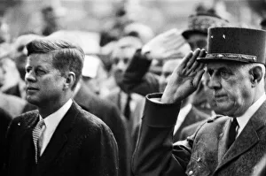 Visit of the American president John F Kennedy and his wife Jackie to Paris, France