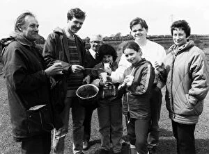 00686 Collection: Visitors to Billingham Beck Valley test out the delights of nettle soup