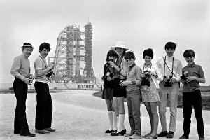 Visitors at NASA Space Station in Florida, U. S. A a few hours before Apollo 12 blasted off