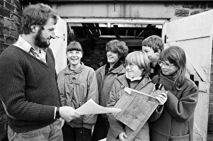 Visitors to Tunnel End in Marsden take part in a nest box making day with Andy Rawling