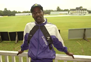 Viv Richards smiling during interview at cricket ground 17 / 09 / 1993