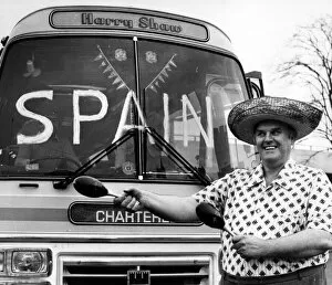 Images Dated 8th January 1981: Viva Espana! That is the cry from Coventry coach firm boss Harry Shaw