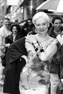 Award Ceremonies Prints: Vivienne Westwood award winning fashion designer pictured at the Swatch shop in Oxford