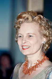 01044 Prints: Vivienne Westwood at a showing of her fashion collection at Tall Orders, Soho, London