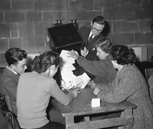 00337 Prints: Votes in the 1951 General Election for one of the Coventry constituencies are seen here