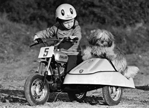 Vroom A ton up kid: Motor-bike kid Jason may be small but hes speedy
