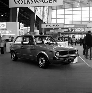 Images Dated 4th October 1974: A VW Golf at the Paris Motor Show. 4th October 1974