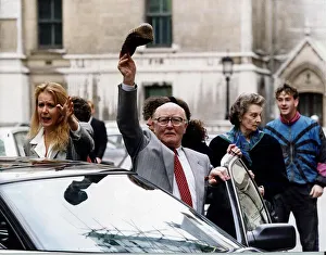 Bill Waddington actor who plays Percy Sugden outside the law courts after the William