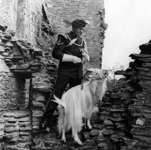 00529 Prints: Waiting to take part in the display given by the Royal Welch Fusiliers at Caerphilly