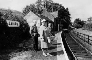 Sign Prints: Waiting for the shoppers special at the now disused Lambley Railway Station are