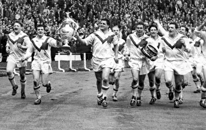 Wakefield Trinity seen here doing a lap of honour after their 25 - 10 victory over Wigan