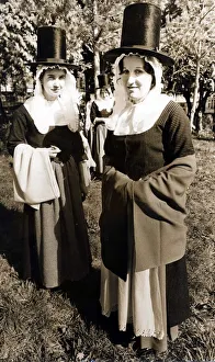 00365 Prints: Wales National Dress - Not a picture from the family album - this is Carmarthen, 1974