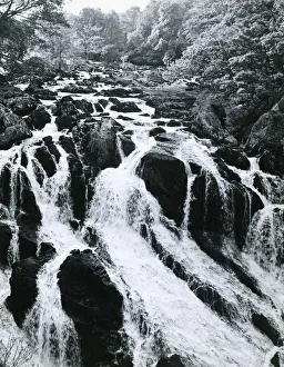 Wales The Shallow falls near Betws Y Coed Caernarfon North Wales Countryside