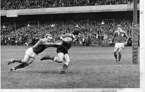 Wales v Ireland - 1971 - Rugby Gareth Edwards proves to strong for Ireland
