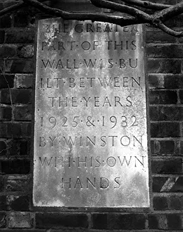 The wall built by Sir Winston Churchill which surrounded the kitchen garden of Chartwell