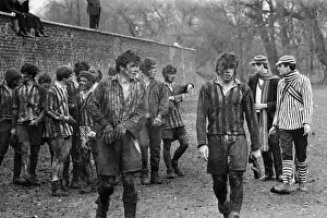 The Wall Game played at Eton College. Near Windsor in Berkshire. 26th November 1966
