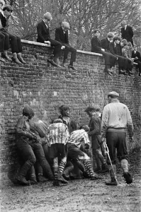 The Wall Game played at Eton College. Near Windsor in Berkshire. 26th November 1966