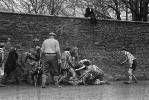 The Wall Game played at Eton College. Near Windsor in Berkshire. 26th November 1966