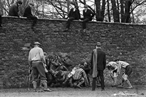 01525 Prints: The Wall Game played at Eton College. Near Windsor in Berkshire. 26th November 1966
