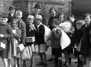 Gas Masks Prints: Wallsend scholars of Richardson Dees school were quite happy at the prospect of living
