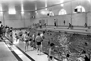 Swimmer Prints: Wallsend Swimming Baths re-opens after an extensive modernisation. 28th July 1980