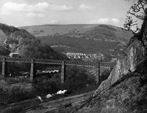 Landscape Prints: Walnut Tree Viaduct, a railway viaduct located above the southern edge of the village of