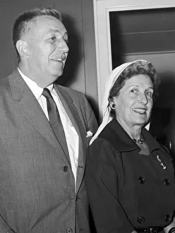 Cruise Prints: Walt Disney and his wife arrive at Southampton in Linder United States