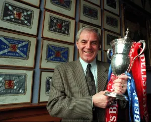 Walter Smith Glasgow Rangers Football Manager with the Scottish Premier League Trophy