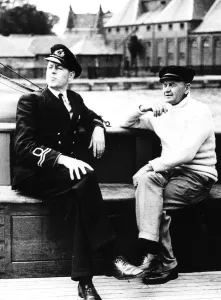 00007 Prints: War 1939-45 Dunkirk Commander Charles Herbert Lightoller and his son Lieutenant F. R