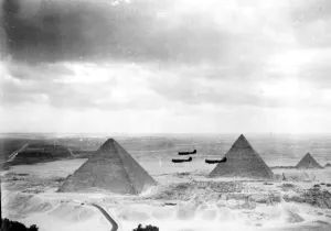 Pyramids Prints: War Egypt WW2 pilots from Mid East Command training in Egypt